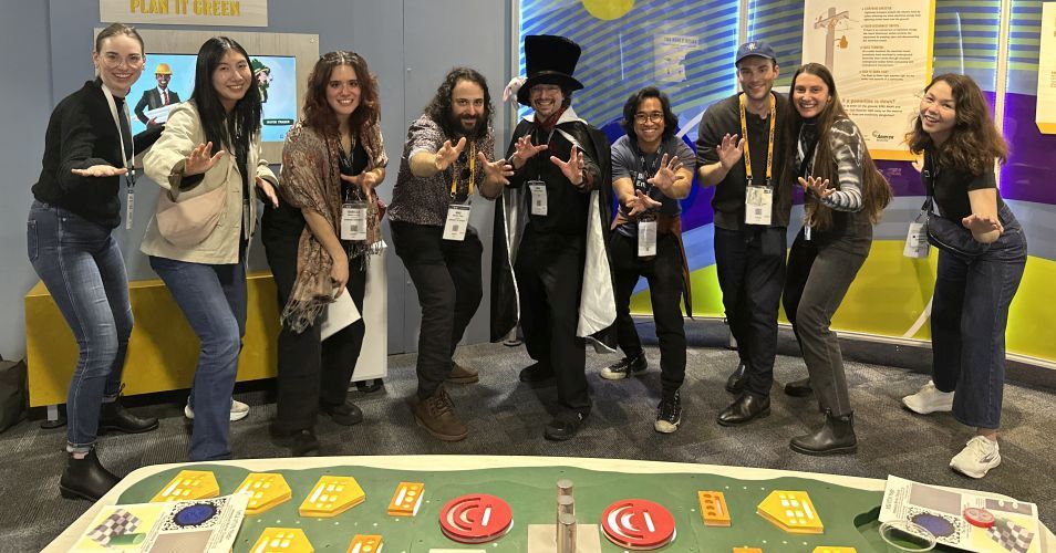 Wild Hare Magic adult performance - action shot of walk-around magic